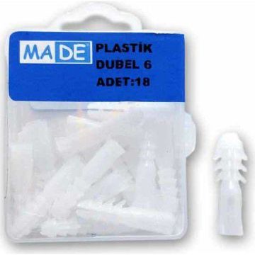 Made Plastik Dubel 6Mm ( 1 Kutu:18 Adet) ST-01