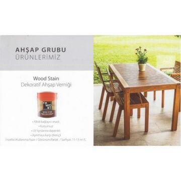 Fawori Wood Stain Ahşap Verniği Koyu Meşe 2.5 Lt.