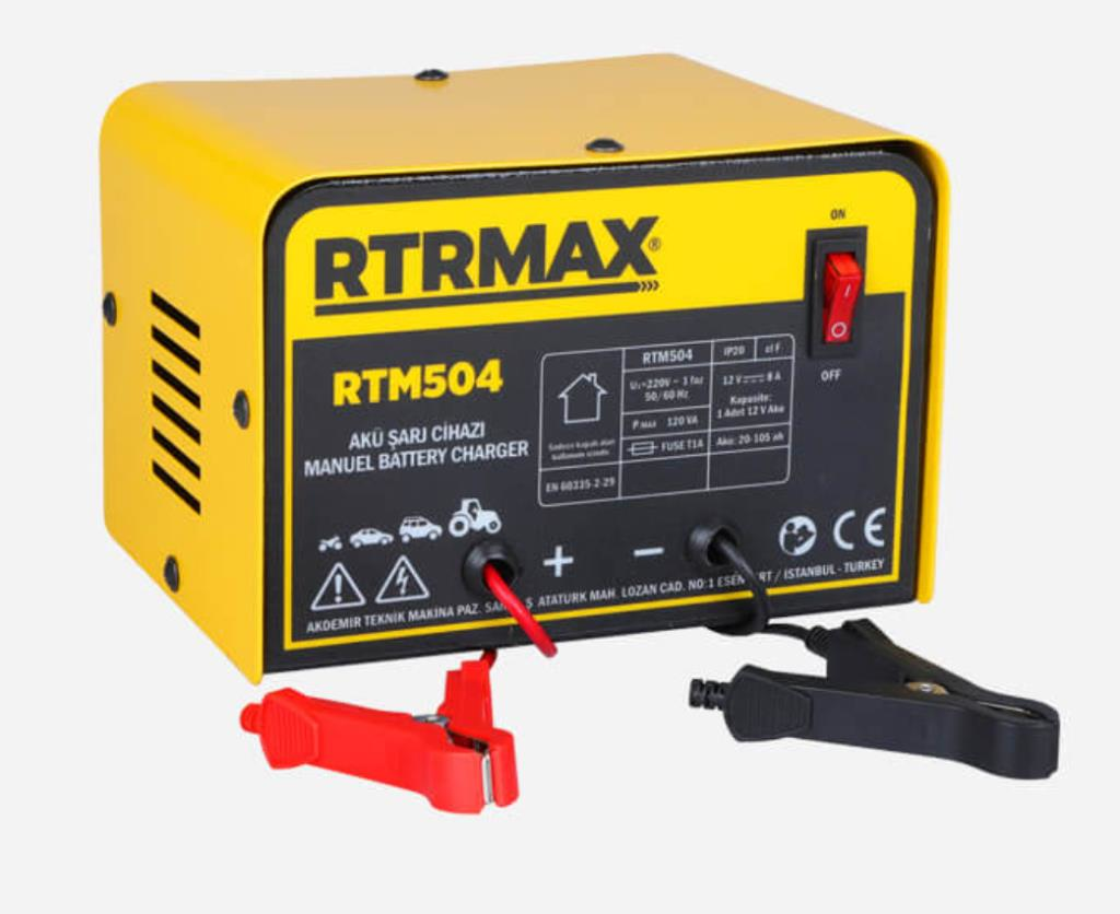 Rtrmax RTM504 Akü Şarj Cihazı 12V-20-105 Ah