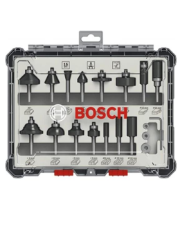 Bosch Pro Freze Seti 15 Parça Karışık 6 mm Şaftlı