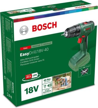Bosch EasyDrill 18V-40 Solo Akülü Vidalama Makinesi