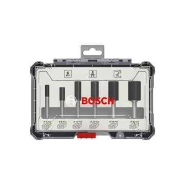 Bosch Pro Freze Seti 6 Parça Düz 6 mm Şaftlı
