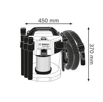 Bosch GAS 18V-10L Endüstriyel Akülü Süpürge SOLO - 06019C6302