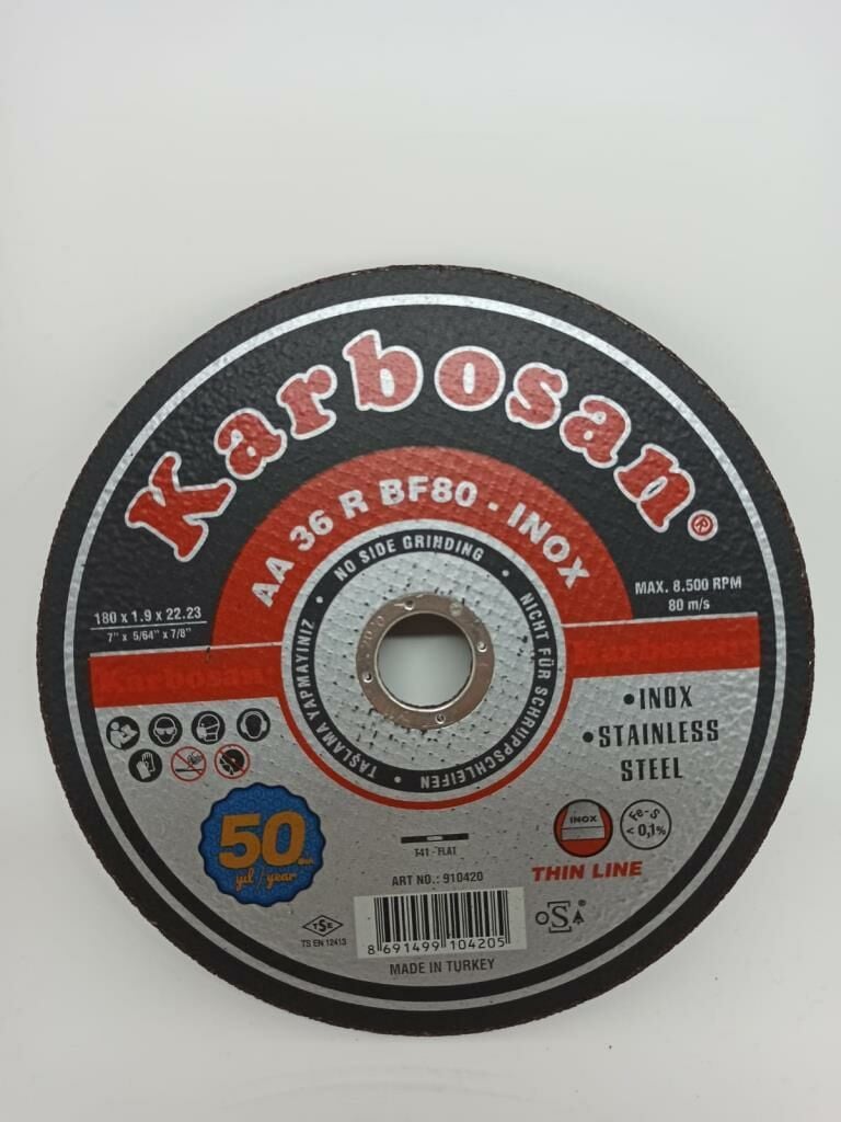 Karbosan İnox Thinline Kesici 180X1.9X22/910420