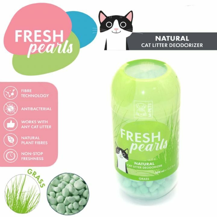 M-PETS FRESH PEARLS KEDİ KUMU DEODORANT ÇİM KOKULU 450ML