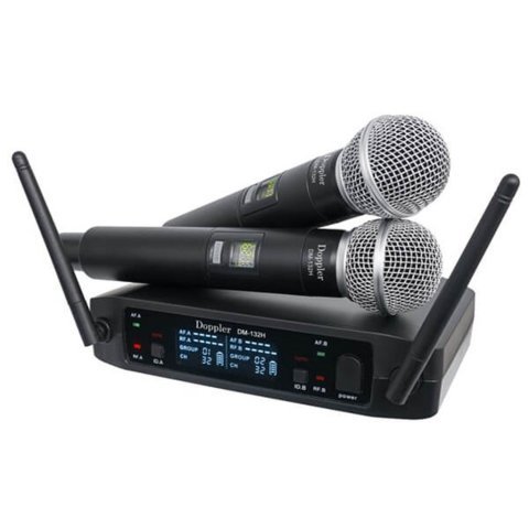 Doppler Dm132h Çiftli EL Tipi Telsiz Kablosuz Mikrofon