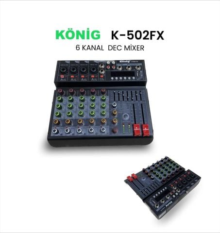 KÖNİG K-502 FX 6 KANAL DEC MİXER