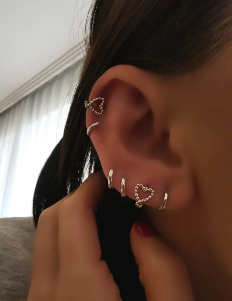925 Ayar Gümüş Kıkırdak ve Tragus Piercingleri