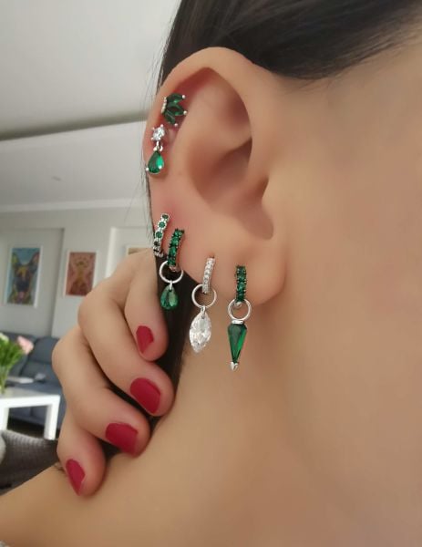 Maria Hug Halka Charm Küpe 0,9 mm -TEK