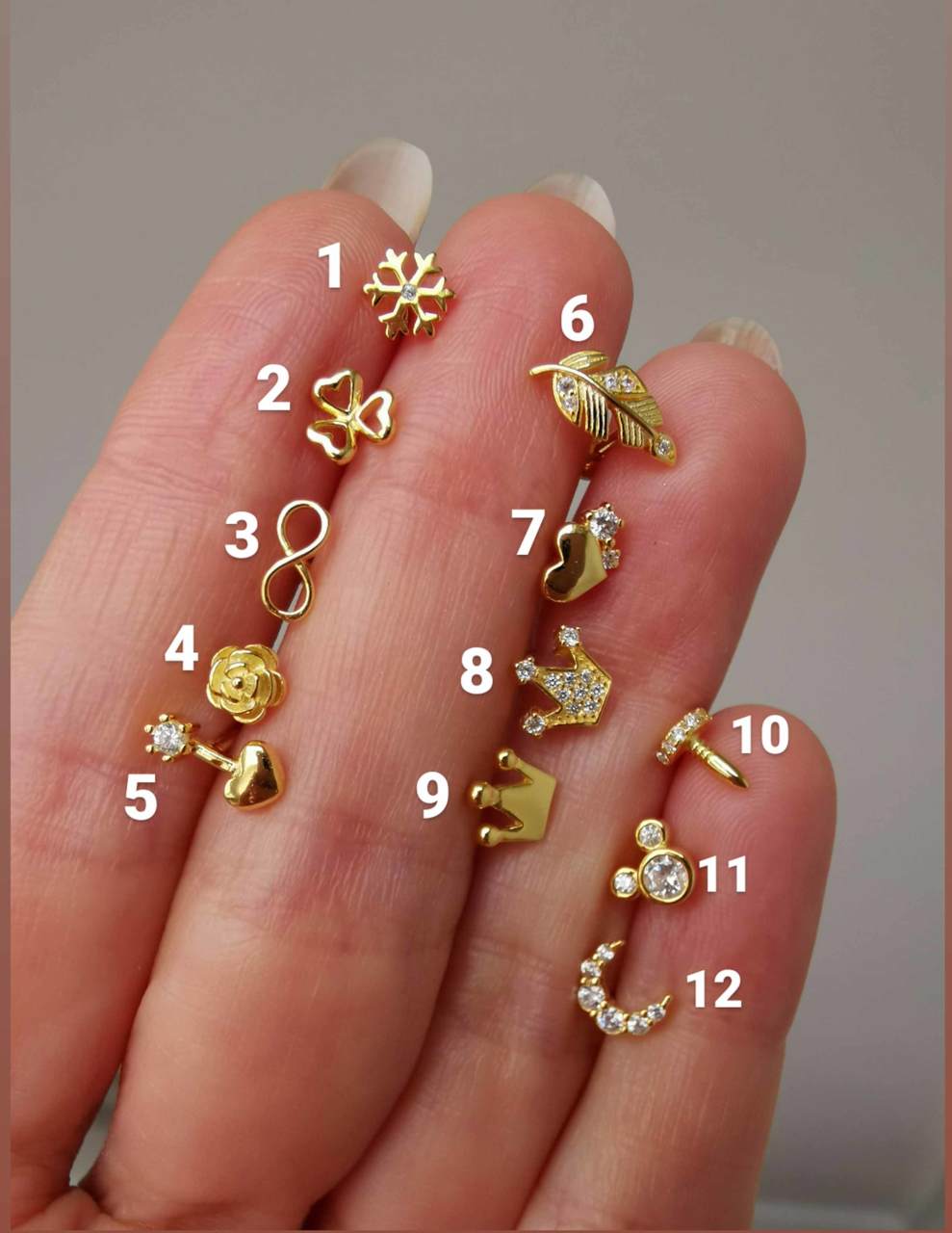 925 Ayar Gümüş Kıkırdak ve Tragus Piercingleri