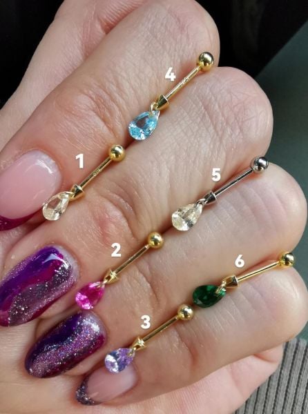 925 Ayar Gümüş Kıkırdak ve Tragus Piercingleri