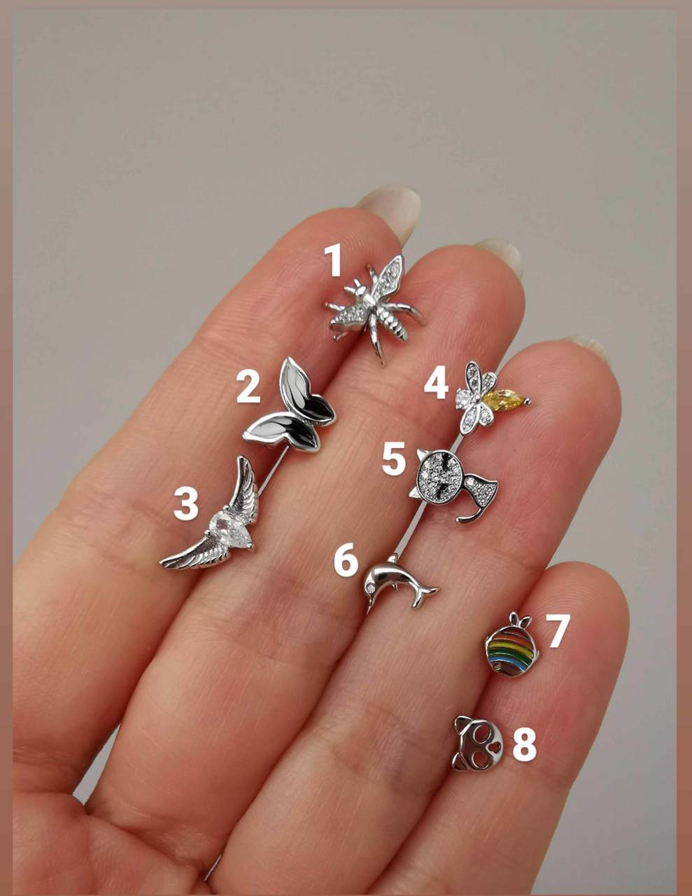 925 Ayar Gümüş Kıkırdak ve Tragus Piercingleri