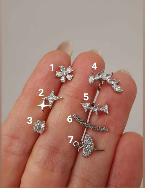925 Ayar Gümüş Kıkırdak ve Tragus Piercingleri