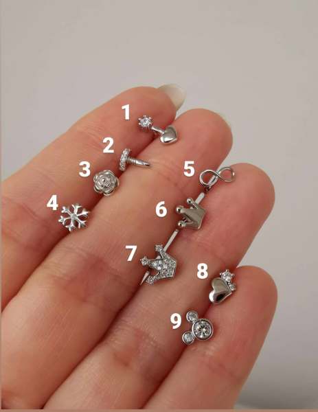 925 Ayar Gümüş Kıkırdak ve Tragus Piercingleri