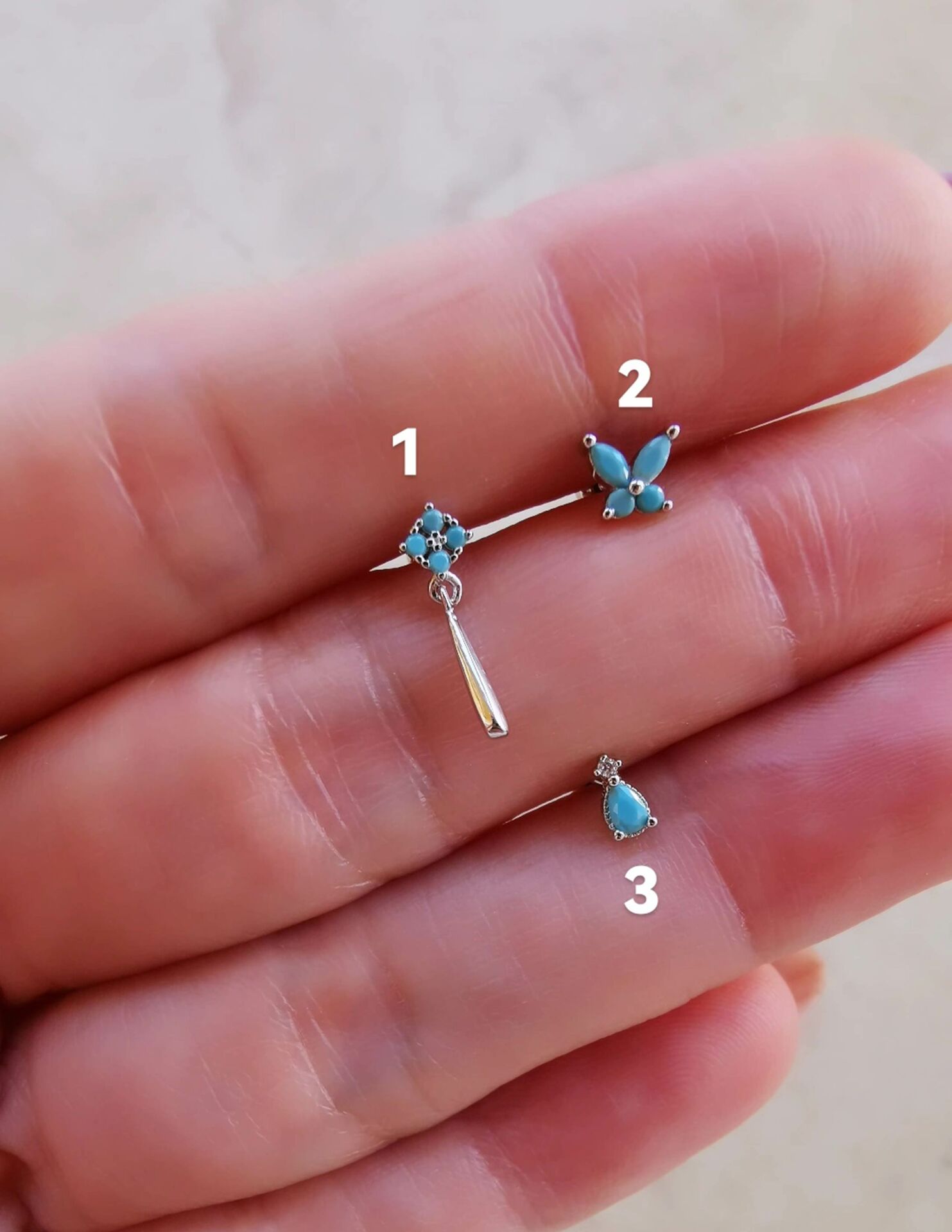 925 Ayar Gümüş Kıkırdak ve Tragus Piercingleri