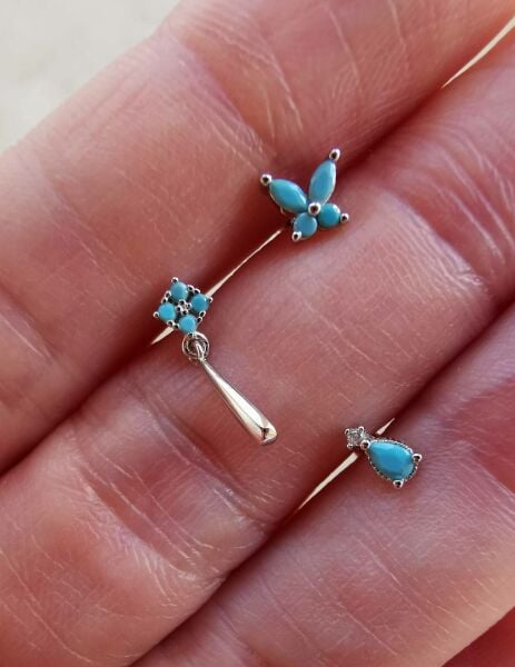 925 Ayar Gümüş Kıkırdak ve Tragus Piercingleri