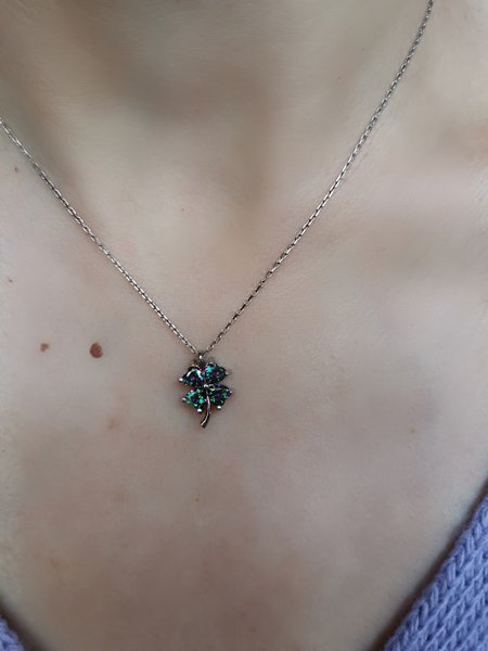 Mistik Topaz Yonca Kolye
