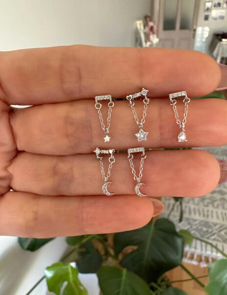 925 Ayar Gümüş Kıkırdak ve Tragus Piercingleri