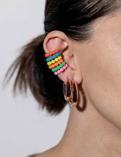 Top Mineli Kıkırdak Earcuff Küpe