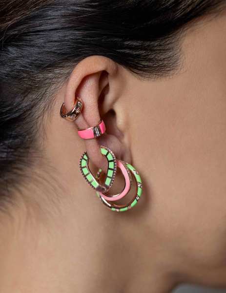 Mineli Earcuff Kıkırdak Küpe
