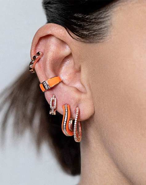 Mineli Earcuff Kıkırdak Küpe