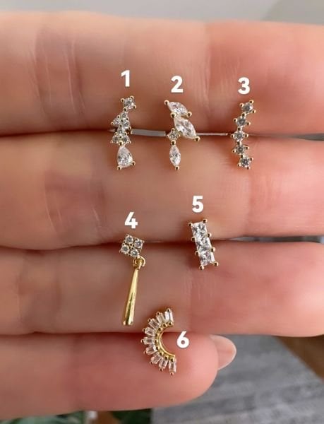 925 Ayar Gümüş Kıkırdak ve Tragus Piercingleri