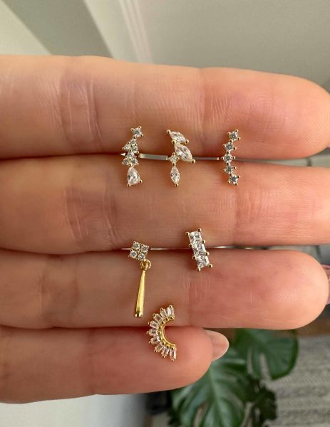 925 Ayar Gümüş Kıkırdak ve Tragus Piercingleri