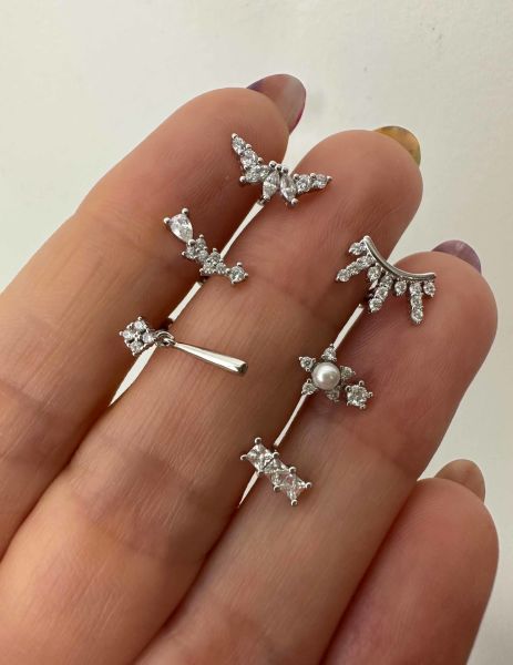 925 Ayar Gümüş Kıkırdak ve Tragus Piercingleri