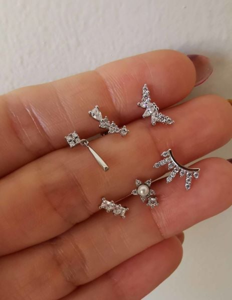 925 Ayar Gümüş Kıkırdak ve Tragus Piercingleri
