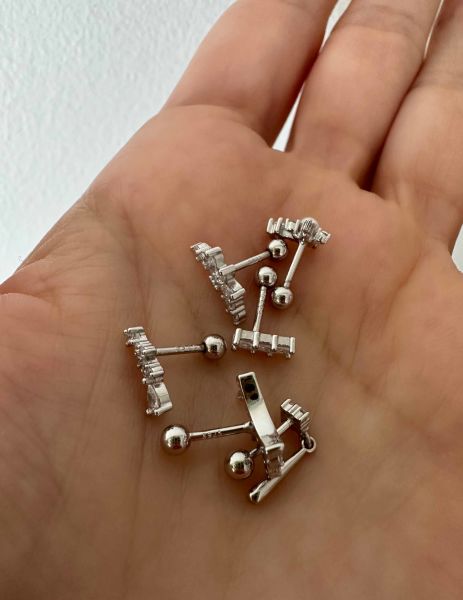 925 Ayar Gümüş Kıkırdak ve Tragus Piercingleri