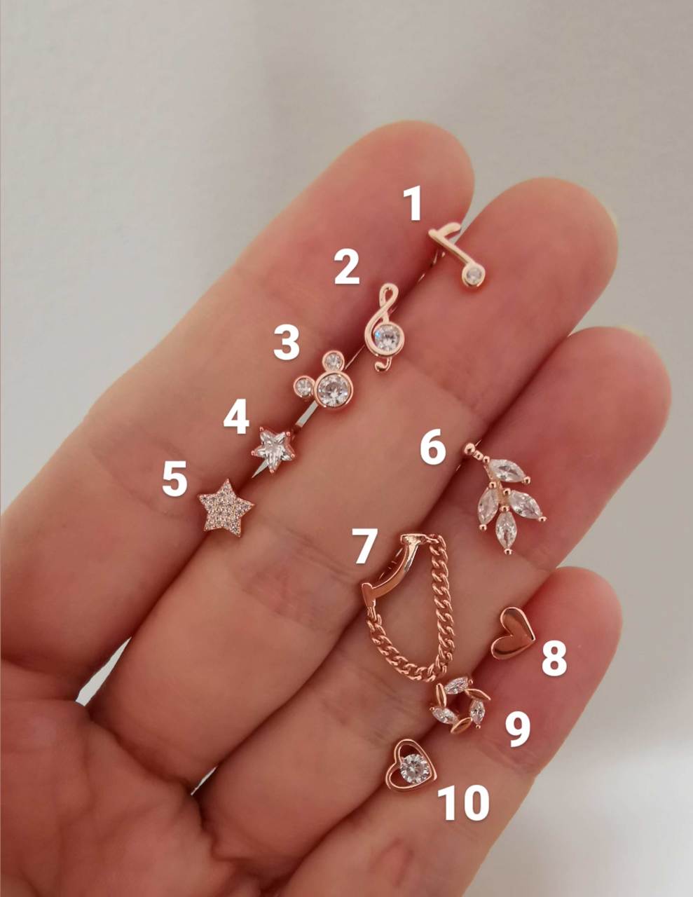 925 Ayar Gümüş Kıkırdak ve Tragus Piercingleri