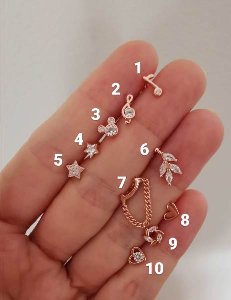 925 Ayar Gümüş Kıkırdak ve Tragus Piercingleri