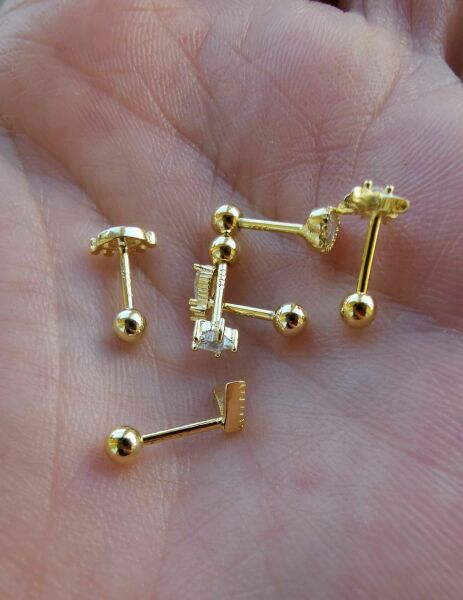 925 Ayar Gümüş Kıkırdak ve Tragus Piercingleri