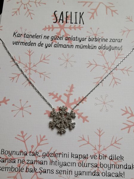 Kar Tanesi Kolye-Büyük