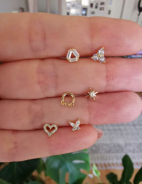 925 Ayar Gümüş Kıkırdak ve Tragus Piercingleri