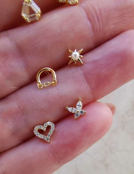 925 Ayar Gümüş Kıkırdak ve Tragus Piercingleri