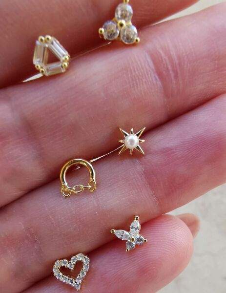 925 Ayar Gümüş Kıkırdak ve Tragus Piercingleri