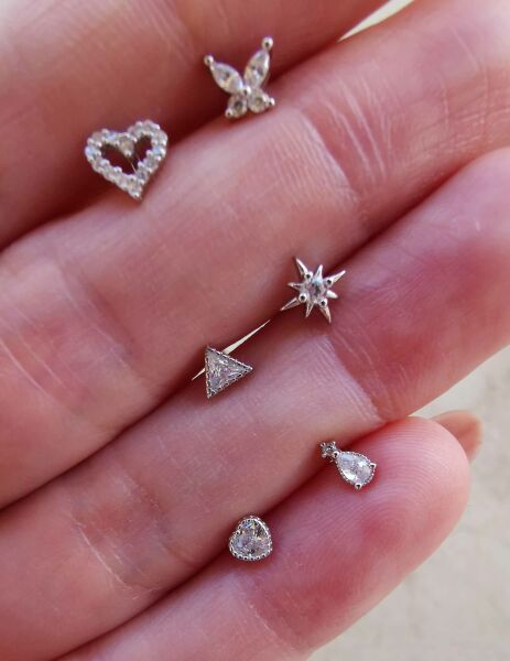 925 Ayar Gümüş Kıkırdak ve Tragus Piercingleri