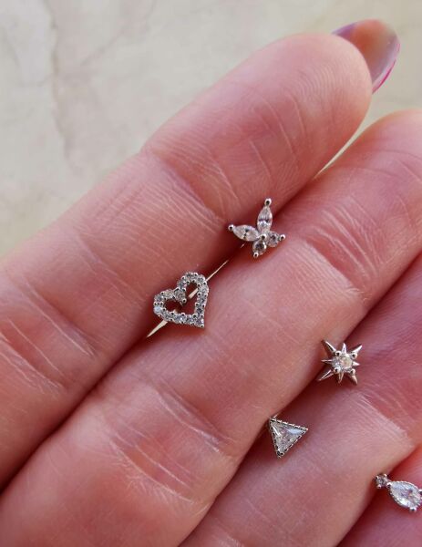 925 Ayar Gümüş Kıkırdak ve Tragus Piercingleri