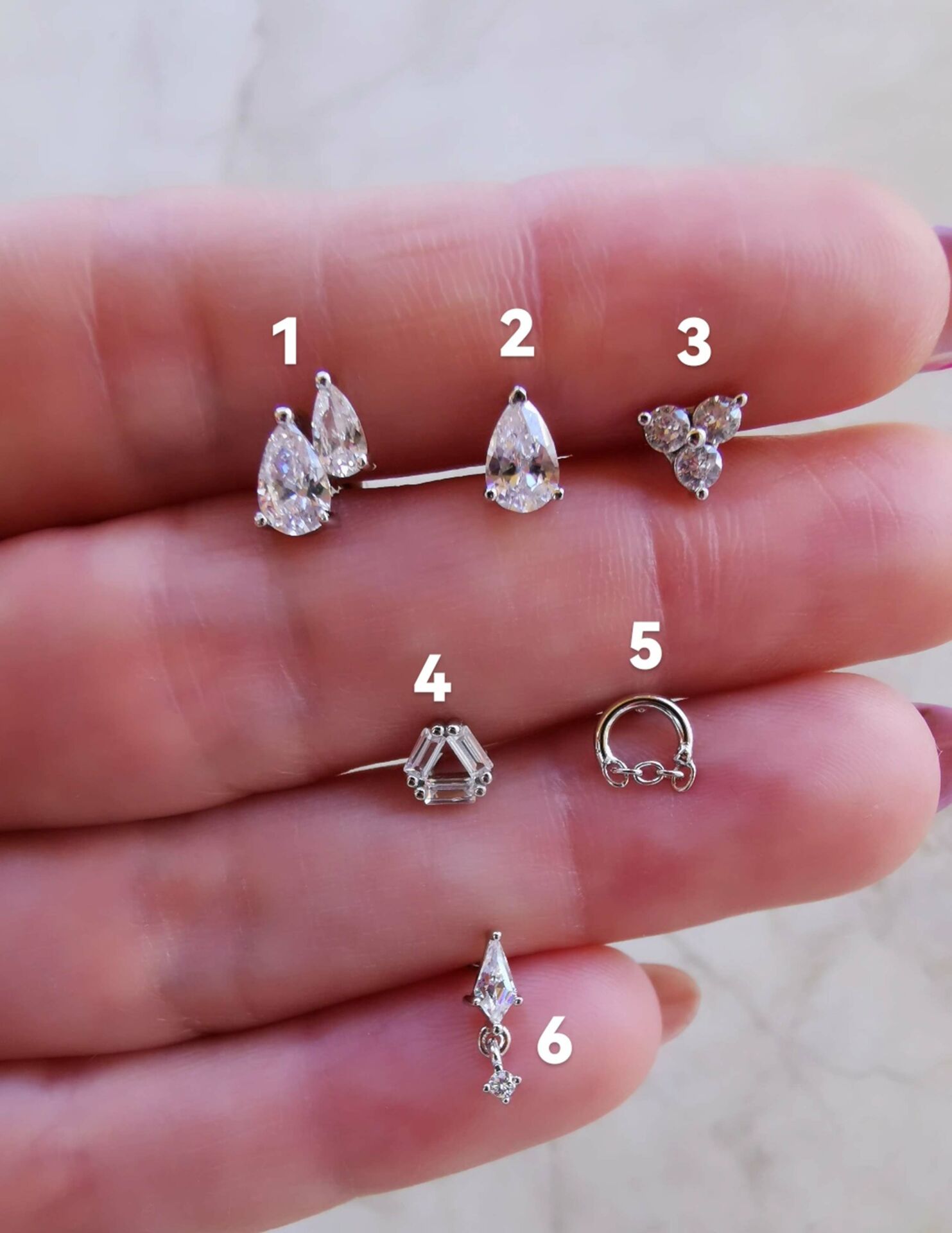 925 Ayar Gümüş Kıkırdak ve Tragus Piercingleri