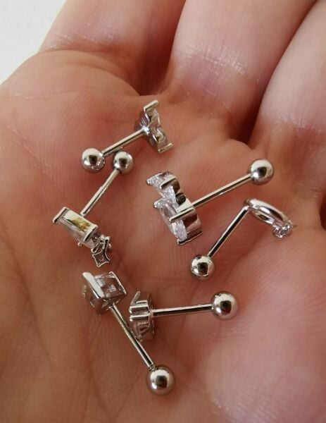 925 Ayar Gümüş Kıkırdak ve Tragus Piercingleri