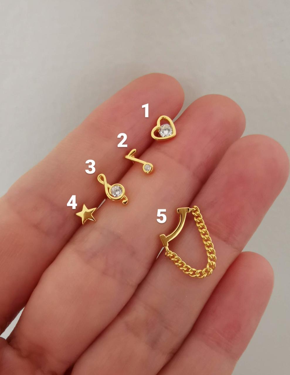 925 Ayar Gümüş Kıkırdak ve Tragus Piercingleri