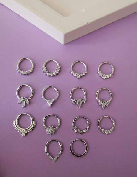925 Ayar Gümüş Halka Kıkırdak Piercingleri