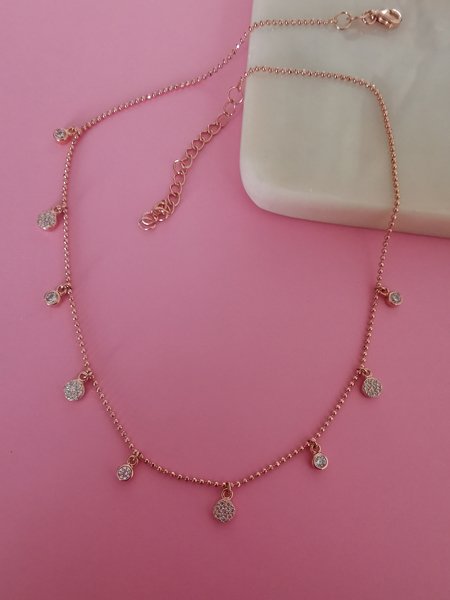 Taş Sallantılı Choker Kolye-İthal