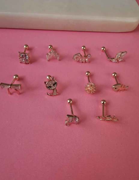 925 Ayar Gümüş Kıkırdak ve Tragus Piercingleri