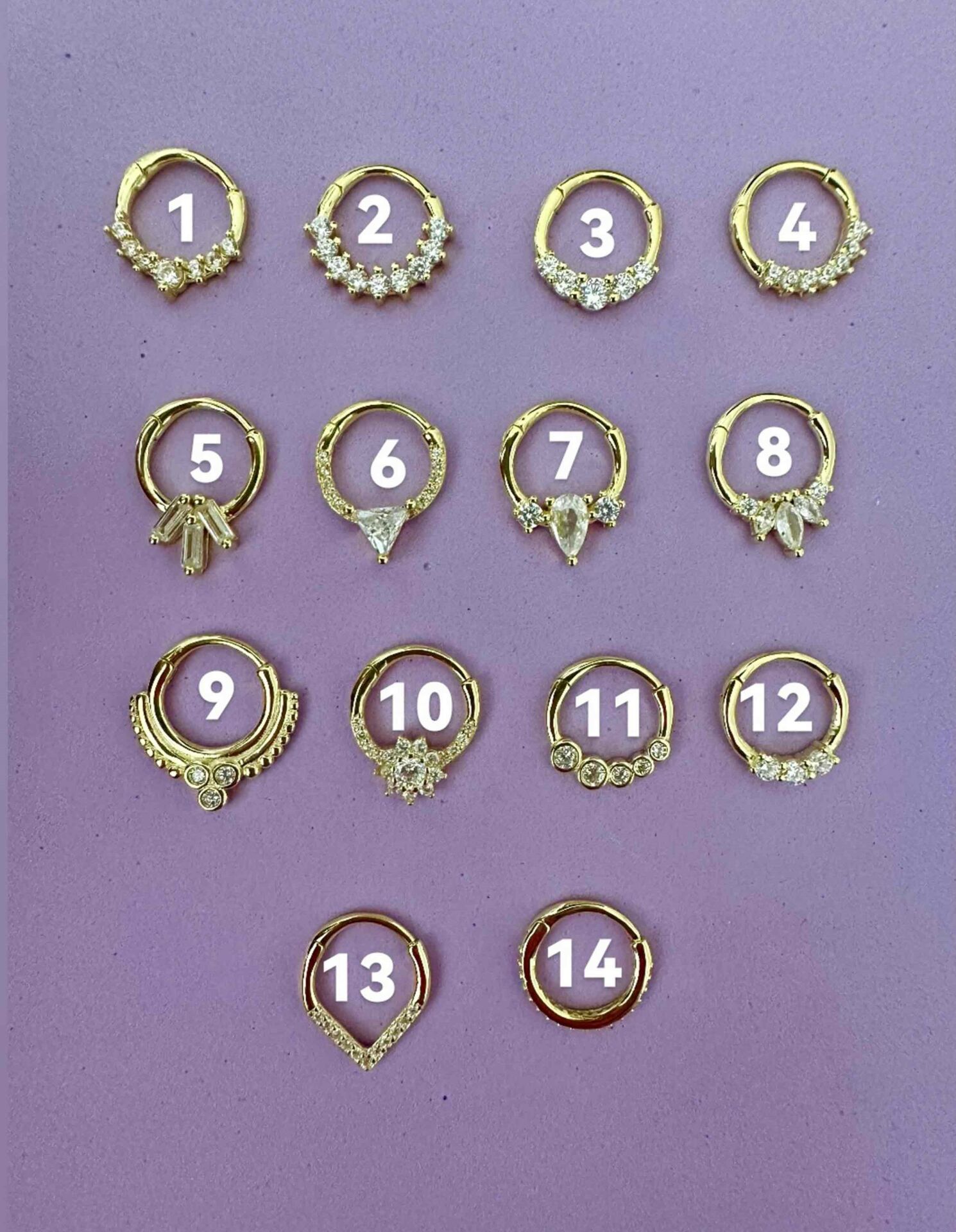 925 Ayar Gümüş Halka Kıkırdak Piercingleri
