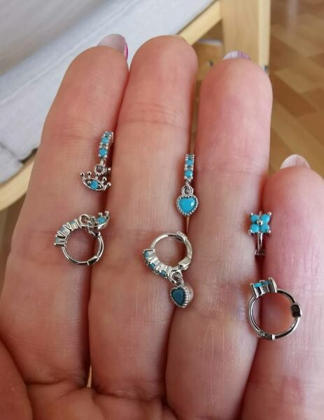 925 Ayar Gümüş Halka Kıkırdak Piercingleri