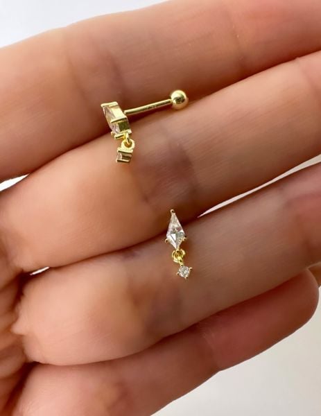925 Ayar Gümüş Kıkırdak ve Tragus Piercingleri