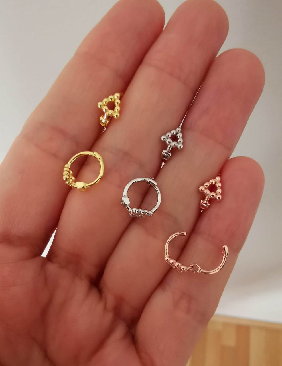 925 Ayar Gümüş Kıkırdak ve Tragus Piercingleri