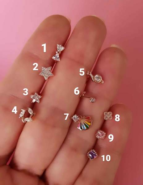 925 Ayar Gümüş Kıkırdak ve Tragus Piercingleri